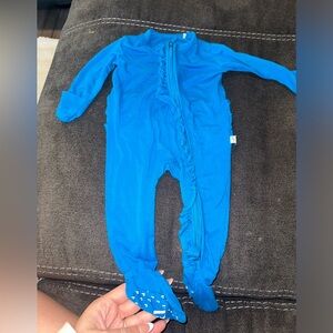 Posh Peanut- Blue- Ruffle Bottom- NB